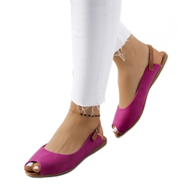 Pinkfarbene Sandalen mit Bene-Schaft rosa