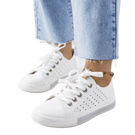 Weiße und graue Turnschuhe für Damen von Impi