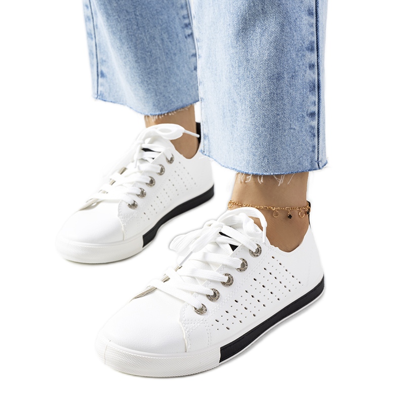 Schwarz-weiße Turnschuhe für Damen von Tuuri