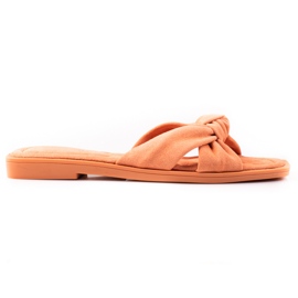 Marquiz Wildleder Hausschuhe orange