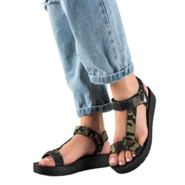 Cm Paris Moro Sandalen auf der Plattform grün