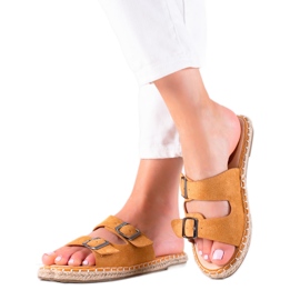 Cm Paris Hausschuhe mit Schnallen braun