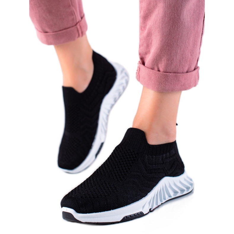 J. Star Sportschuhe zum Hineinschlüpfen schwarz