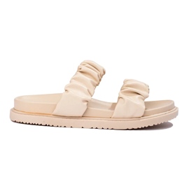 J. Star Beige Hausschuhe mit Streifen