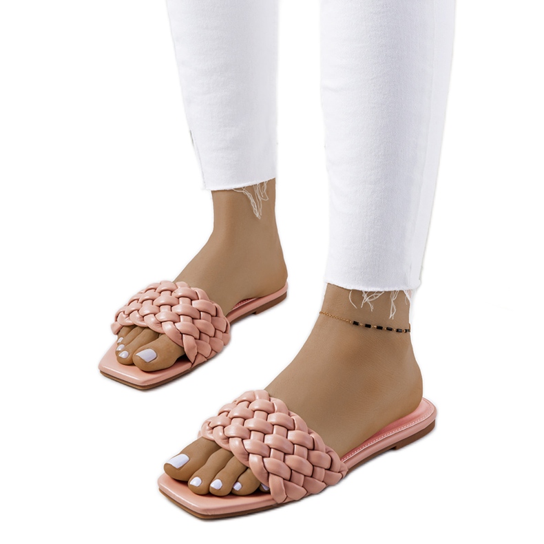 Rosa Sandalen mit flachem Absatz von D'Adda