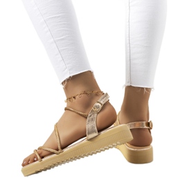 Kul. Gold Damensandalen golden