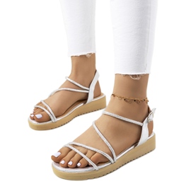 Kul. Silberne Damensandalen silber-