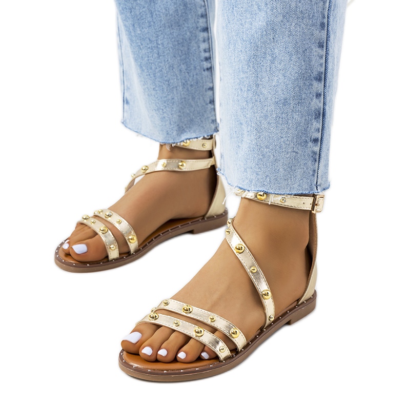 Krolt Sandalen mit goldenen Nieten