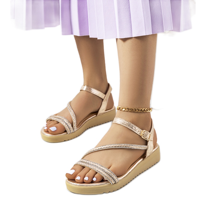 Ray Gold Damensandalen golden