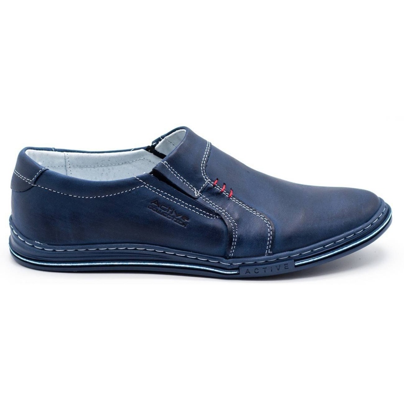 Polbut Herren Lederschuhe 334 marineblau