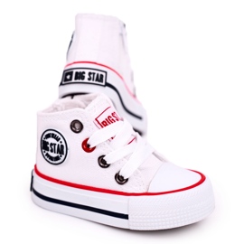 Hohe Sneakers für Kinder mit Reißverschluss Big Star HH374187 Weiß