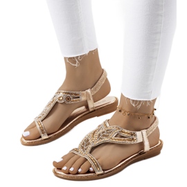 Mikayla goldene Sandalen