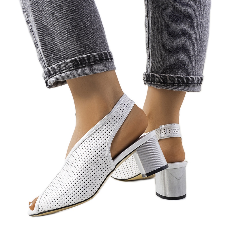 Rush silberne durchbrochene Sandalen silber-