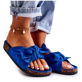 PS1 Dunkelblaue Wendy Hausschuhe mit Korksohle