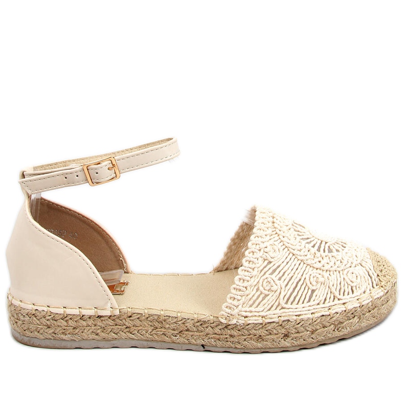Jasmine Beige durchbrochene Espadrilles