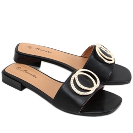 Allor Schwarze Damenhausschuhe