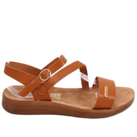 Blatt Camel Damensandalen braun