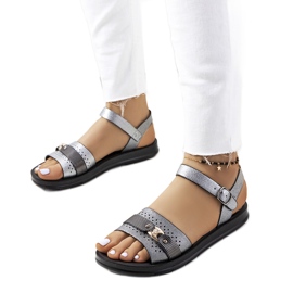 Graue Damensandalen von Lehti