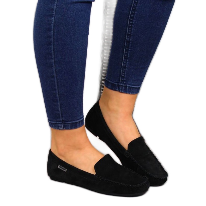 Schwarze Leder-Loafer in Vinceza