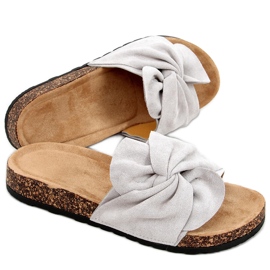 Pantoletten aus Kork in Dakota Grey grau