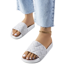 Lind silberne Gummipantoffeln