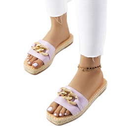 Kairo lila Pantoffeln mit Kette violett