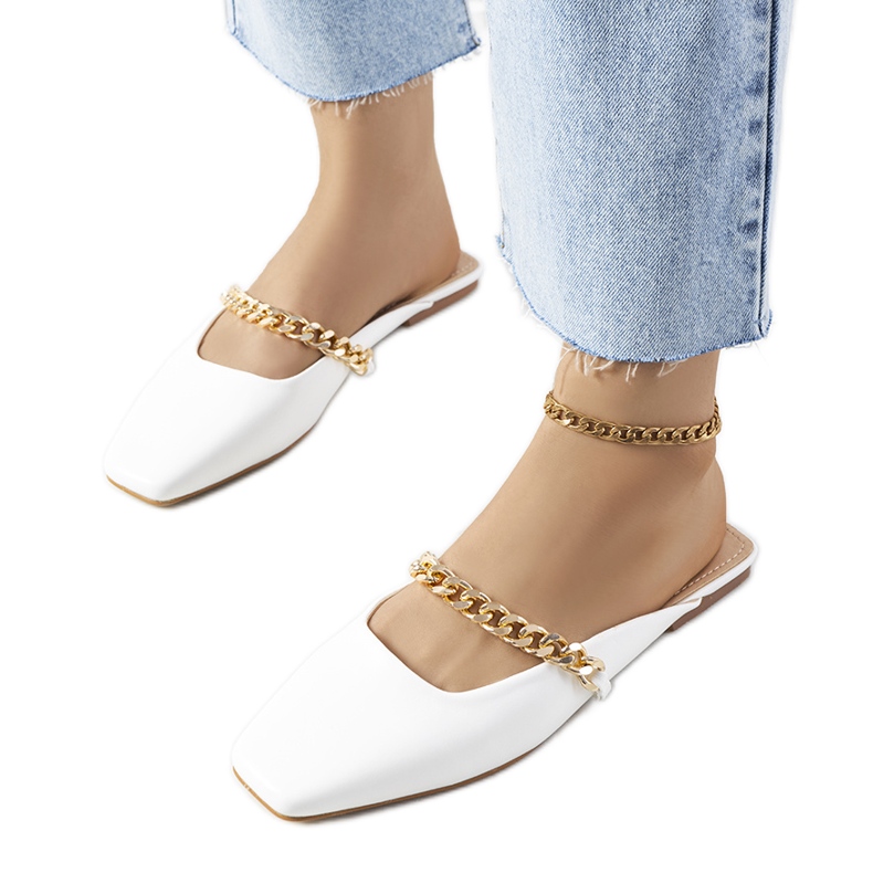 Weiße elegante Hausschuhe von Baras