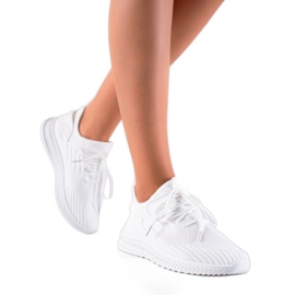 Sweet Shoes Weiße Textil-Sportschuhe