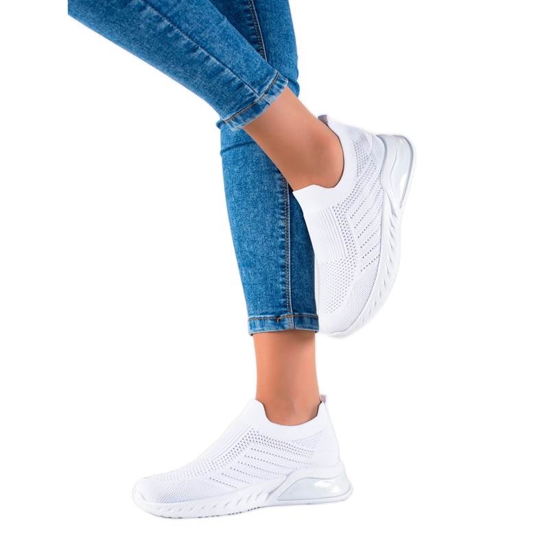 DK Bequeme Sportschuhe zum Hineinschlüpfen weiß