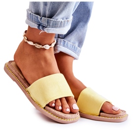 FJ1 Wildleder Damenhausschuhe Sunset Yellow gelb