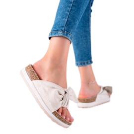 Marquiz Plateauschuhe mit Schleife beige