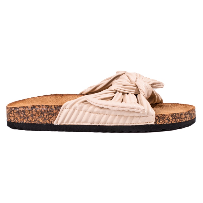 Bestelle Stylische Flip-Flops mit Schleife beige