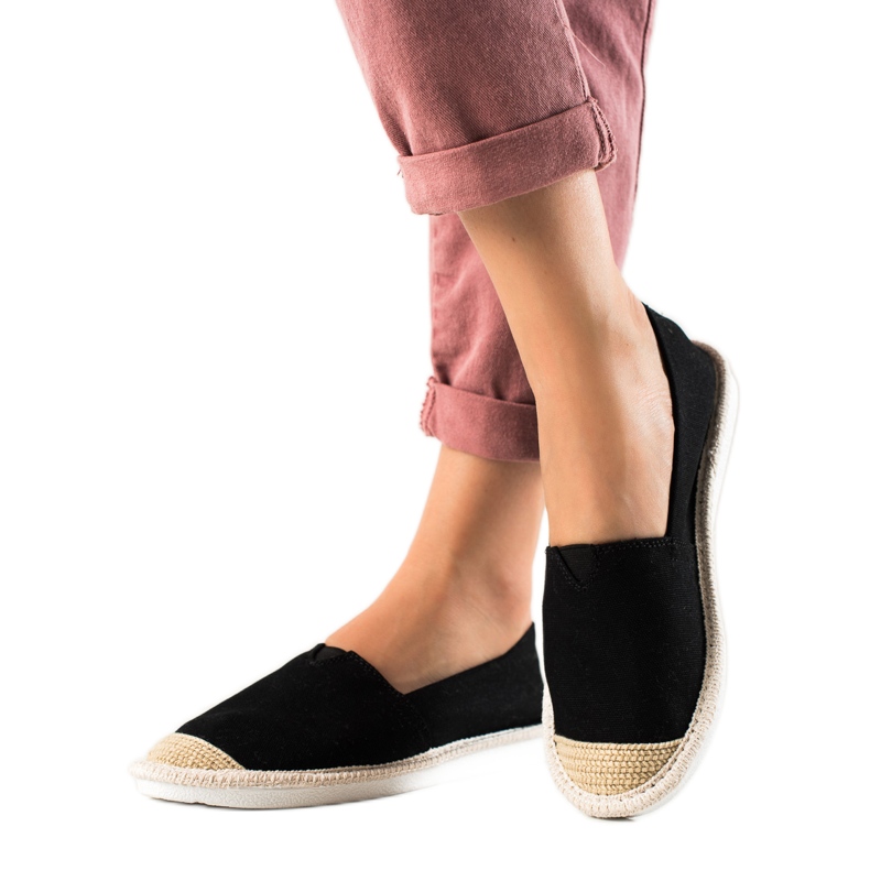DK Modische schwarze Espadrilles