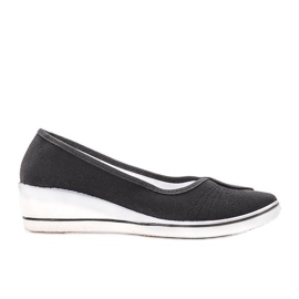 Schwarze Turnschuhe von Denison mit Keilabsatz