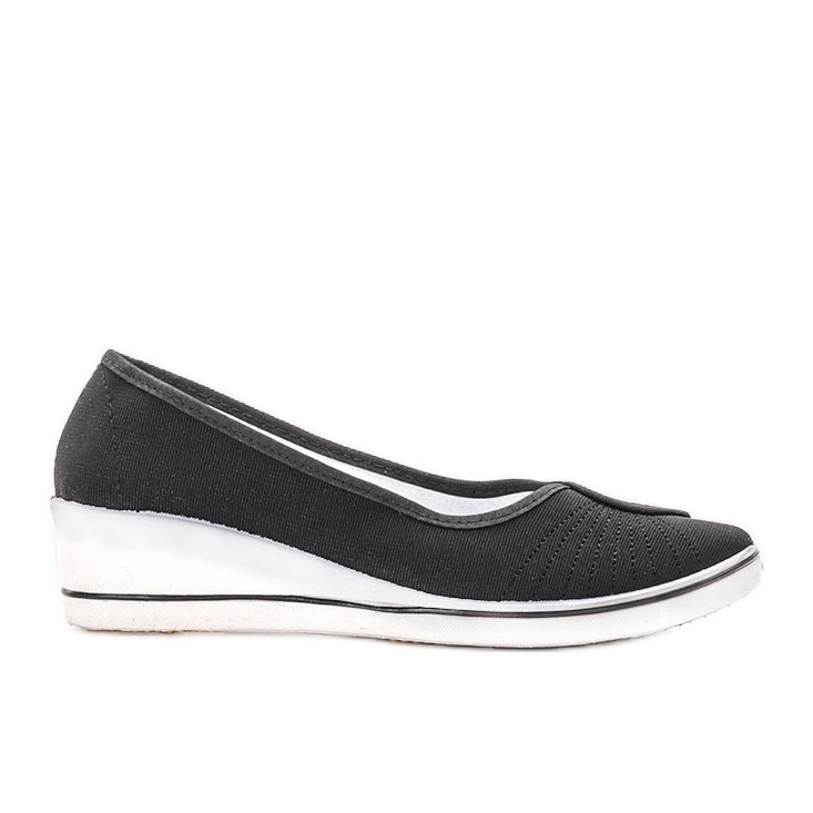 Schwarze Turnschuhe von Denison mit Keilabsatz