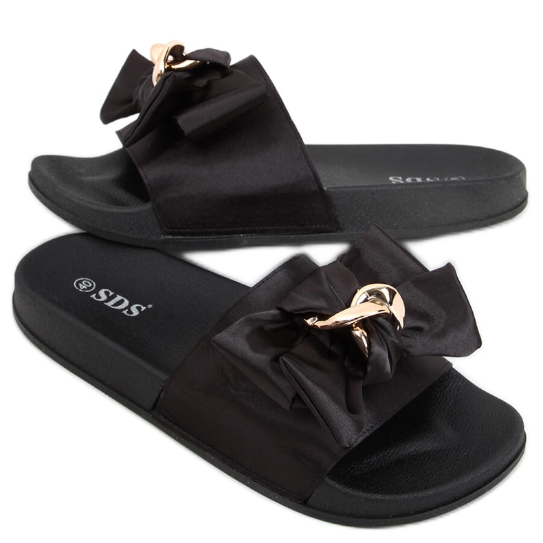 Camelia Schwarze Damenhausschuhe