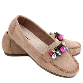 Loafer mit Megara Khaki-Steinen beige