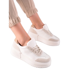 TRENDI Stylische Sneaker auf der Plattform beige