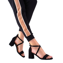 Seastar Schwarze Sandalen mit hohen Absätzen