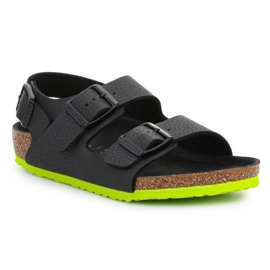 Sandalen Birkenstock Milano Kinder 1022129 Desert Soil Black Lime schwarz