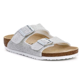 Kalpki Birkenstock Arizona Kids 1022230 Cosmic Sparkle Weiß silber-