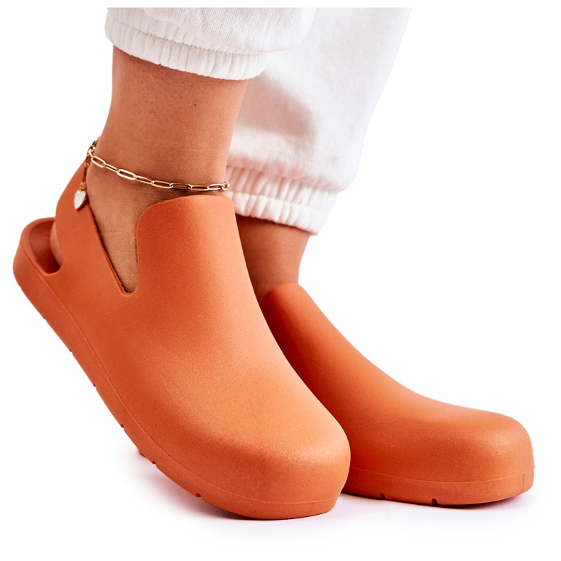 FS1 Modische Orange Meriko Gummi Clogs