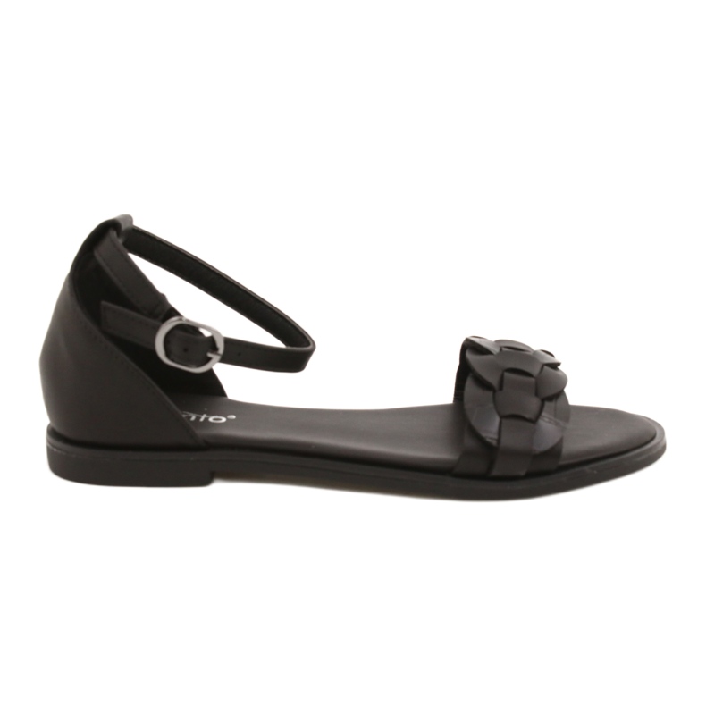 Evento Frauensandalen mit Geflecht 22SD35-4604 Schwarz