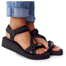 Frauenschaumsandalen auf Keil Big Star FF274A349 Schwarz