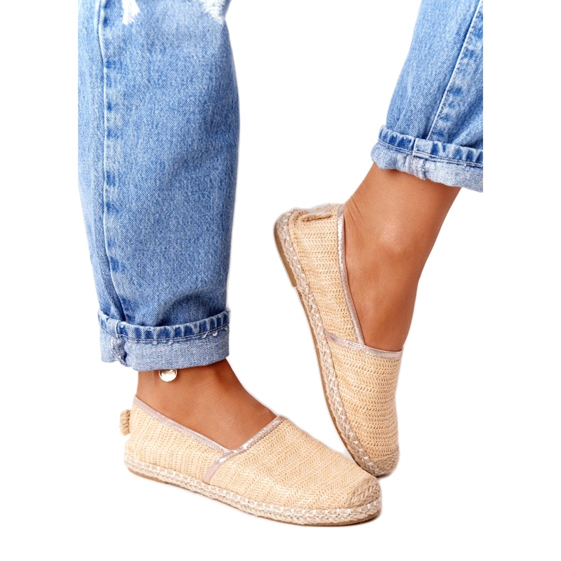 Espadrilles auf Strohsohle Lu Boo Beige