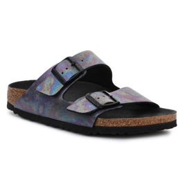 Birkenstock Arizona W 1021251 Schillerndes Schwarz lila blau mehrfarbig