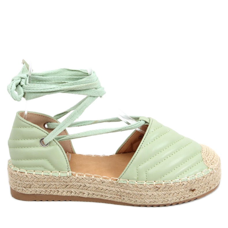 Freesia Green knöchelgebundene Espadrilles grün