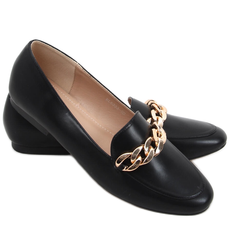 Schwarze Loafer von Addison mit Kette