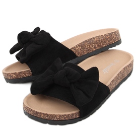 Kiara Pantoletten aus schwarzem Kork