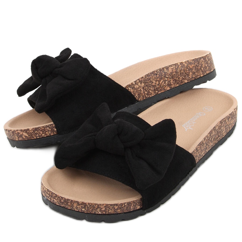 Kiara Pantoletten aus schwarzem Kork